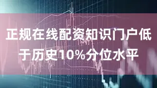 正规在线配资知识门户低于历史10%分位水平