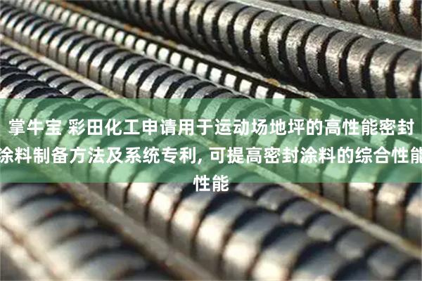 掌牛宝 彩田化工申请用于运动场地坪的高性能密封涂料制备方法及系统专利, 可提高密封涂料的综合性能